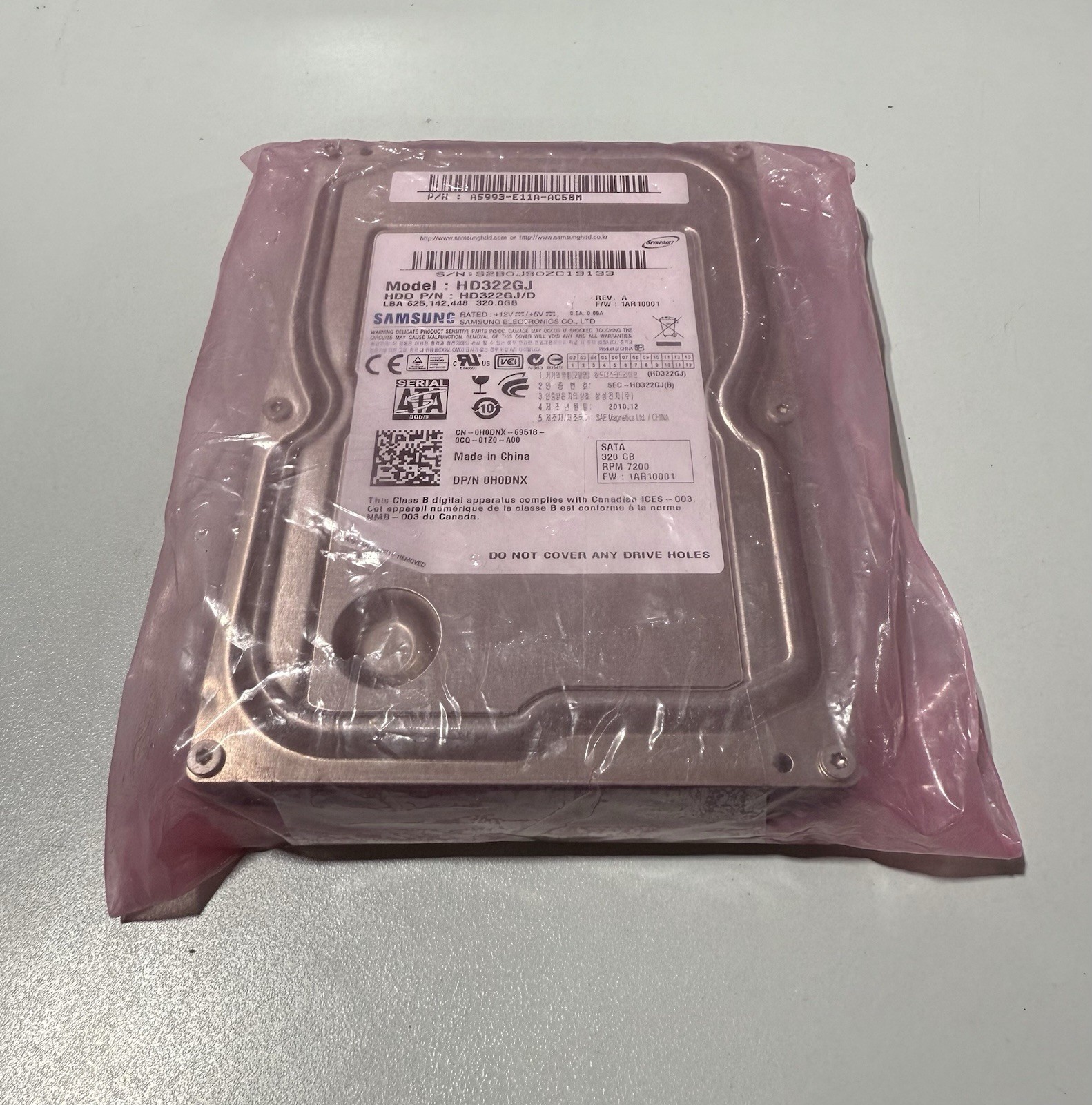 Samsung HD322GJ Spinpoint F4 320GB 7200RPM SATA 3Gbps 16MB Hard Drive *NEW*