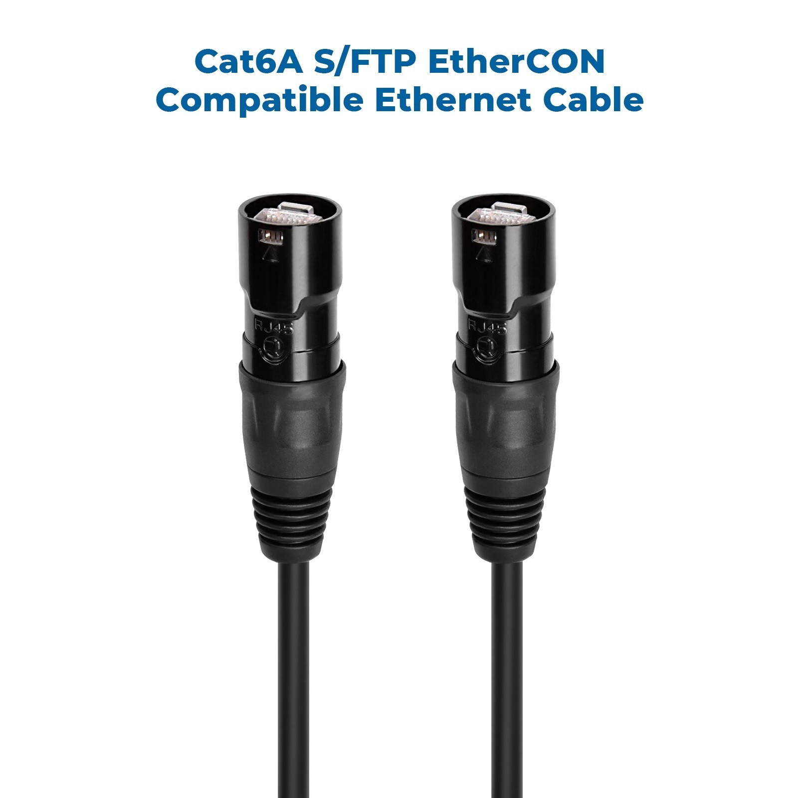 3'Ft to 50 Feet Cat6A shielded S/FTP Copper Neutrik Rean Ethercon RJ45 10Gbp