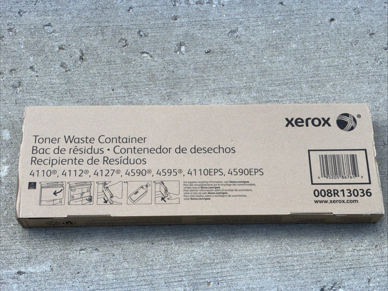 Xerox 008R13036 Waste Toner Bottle for D136/D95A/D110/D125 - Genuine OEM