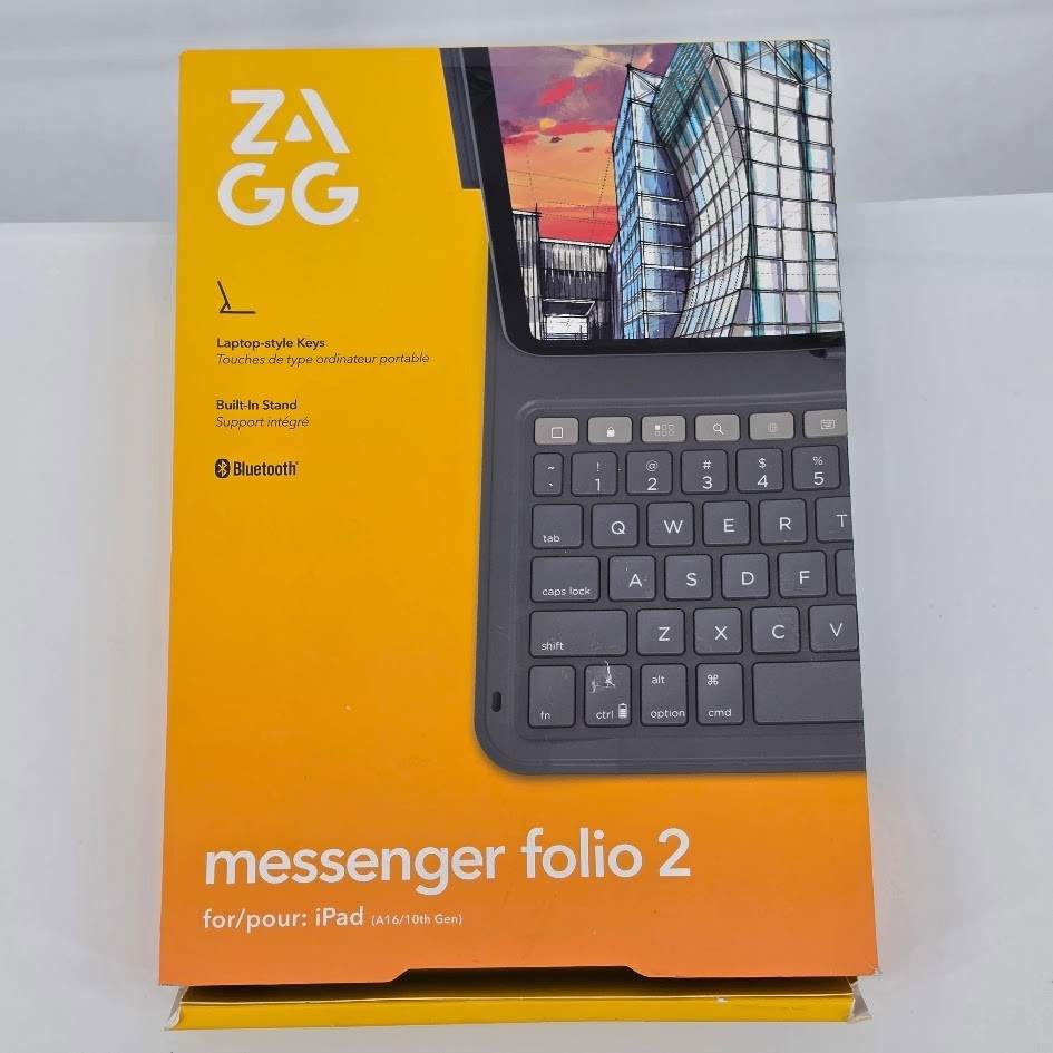ZAGG Messenger Folio 2 Keyboard Case for Apple iPad 10th Gen - Open Box