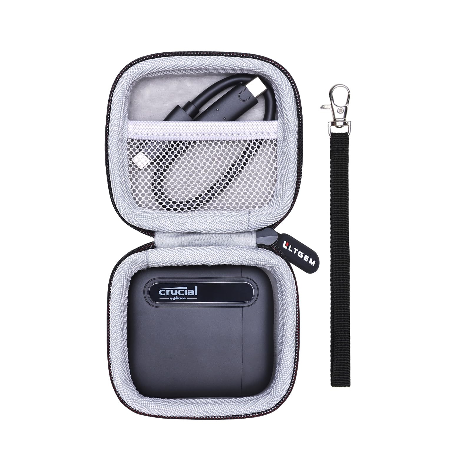 L LTGEM EVA Hard Carrying Case for Crucial X10/X10 Case, Grey