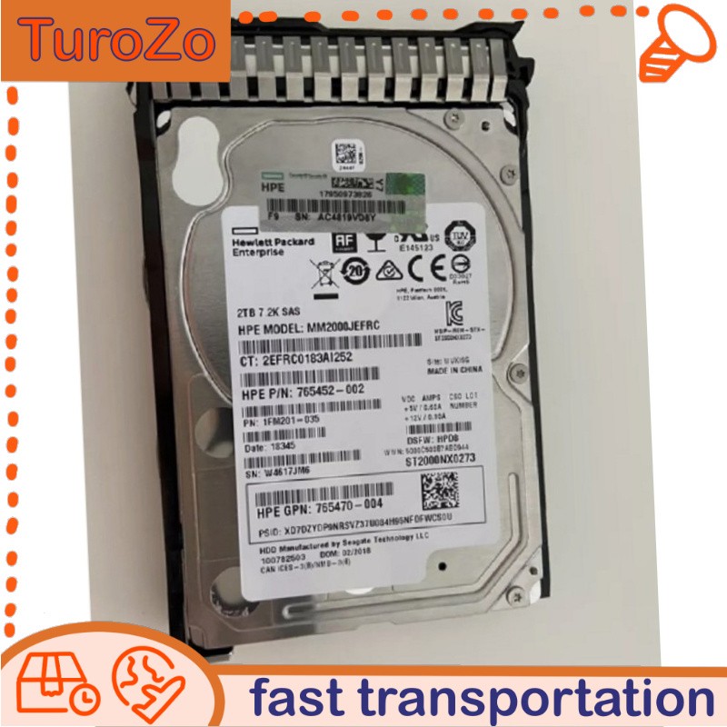 765466-B21 New HP 765873-001 765452-002 2TB 12G SAS 7.2K RPM 2.5" 512E HDD New