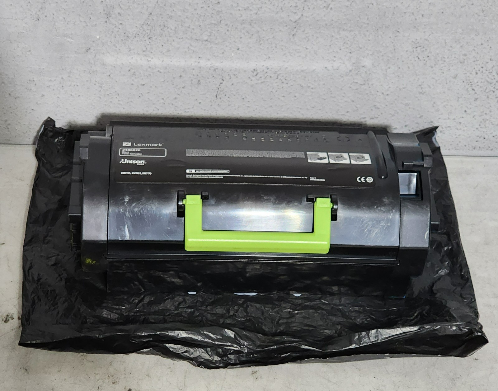 Lexmark 24B6020 Black Toner Cartridge XM7155 Genuine New Open Bag Weighs Full
