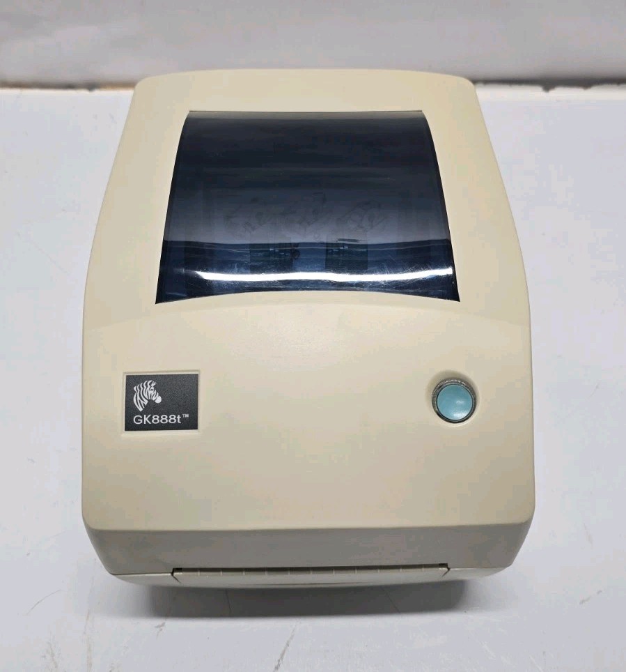 Zebra GK888T Label Thermal Printer (No Power Adapter) printer only