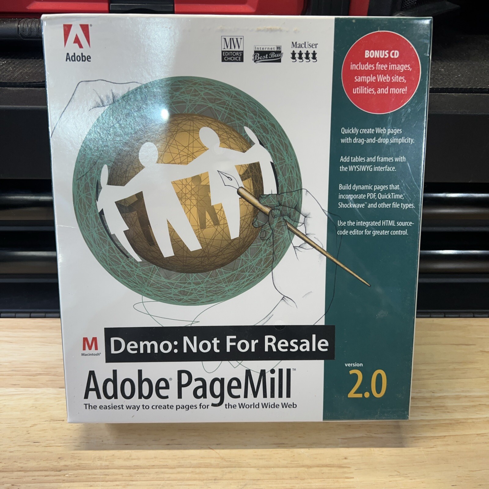 Adobe PageMill 2.0 CD-Rom Windows 95 NT NEW Sealed NIB Demo
