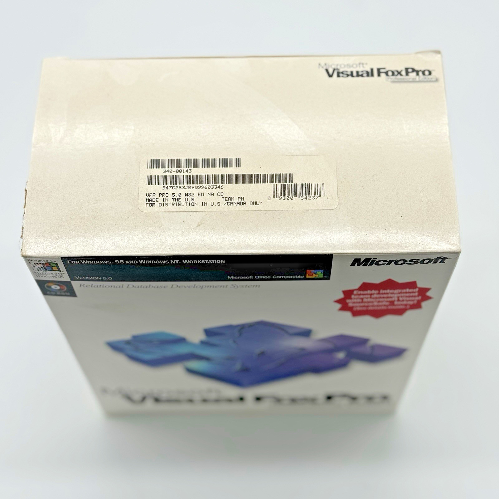 RARE Vintage Microsoft Visual Fox Pro Professional, Version 5.0, VFP 5.0, NEW