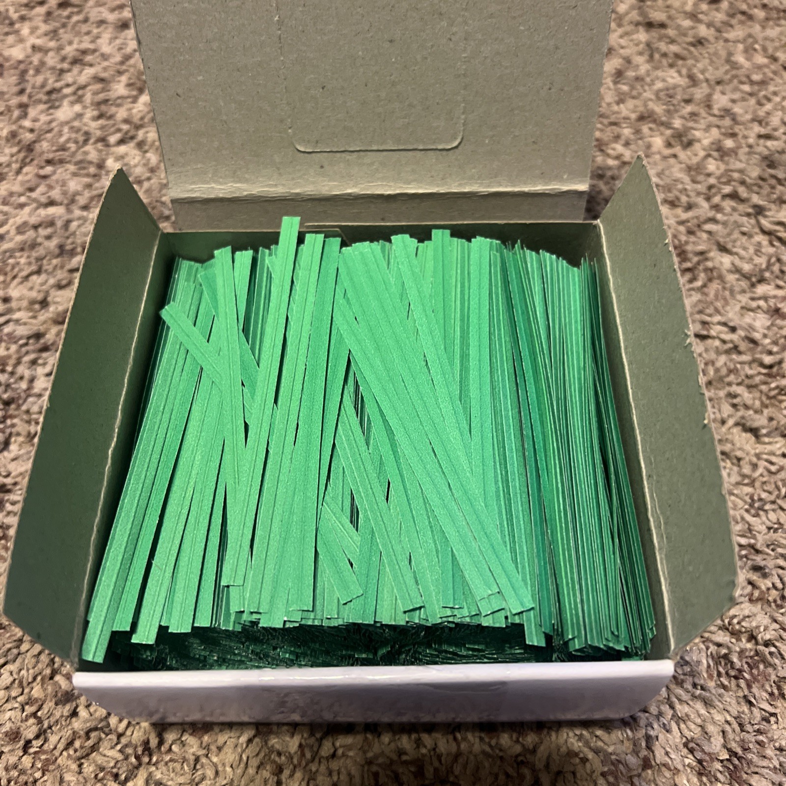 2000 Pcs Kraft Paper Twist Ties 3/16 X 4” Inches Bread Ties Green Lot