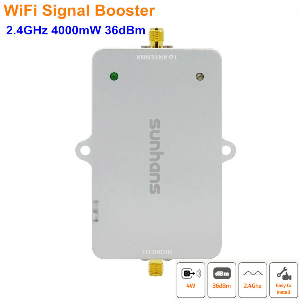 Sunhans Dual chip 4W 36dBm 2.4GHz WiFi Indoor Signal Booster Wireless Amplifier