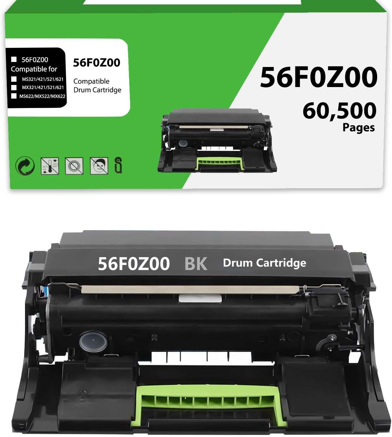 56F0Z00 Imaging Unit Compatible for Lexmark 56F0Z00 56F0ZA0 Drum Unit for MS321
