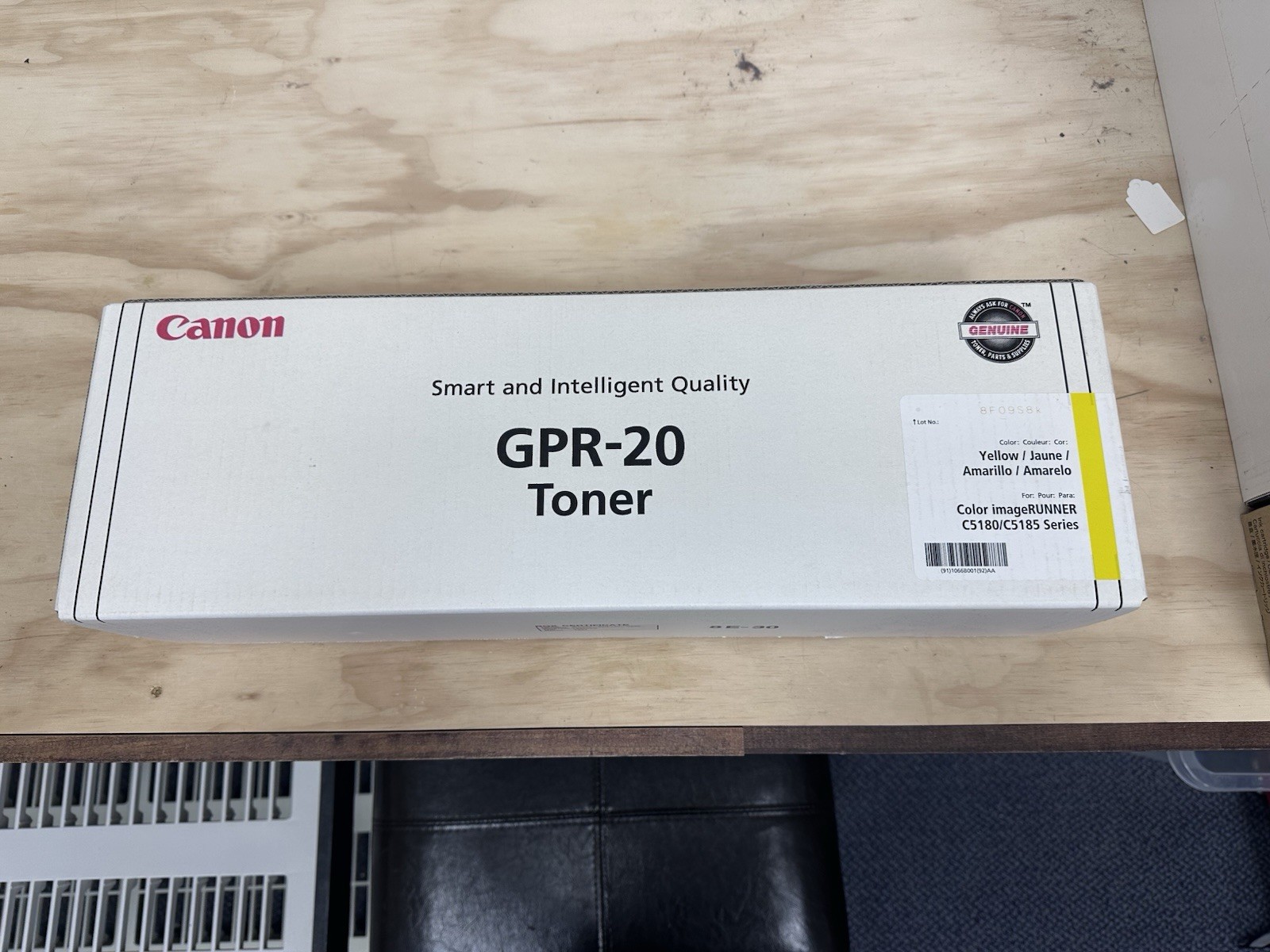 Genuine Canon GPR-20 Y Yellow Toner Cartridge- New