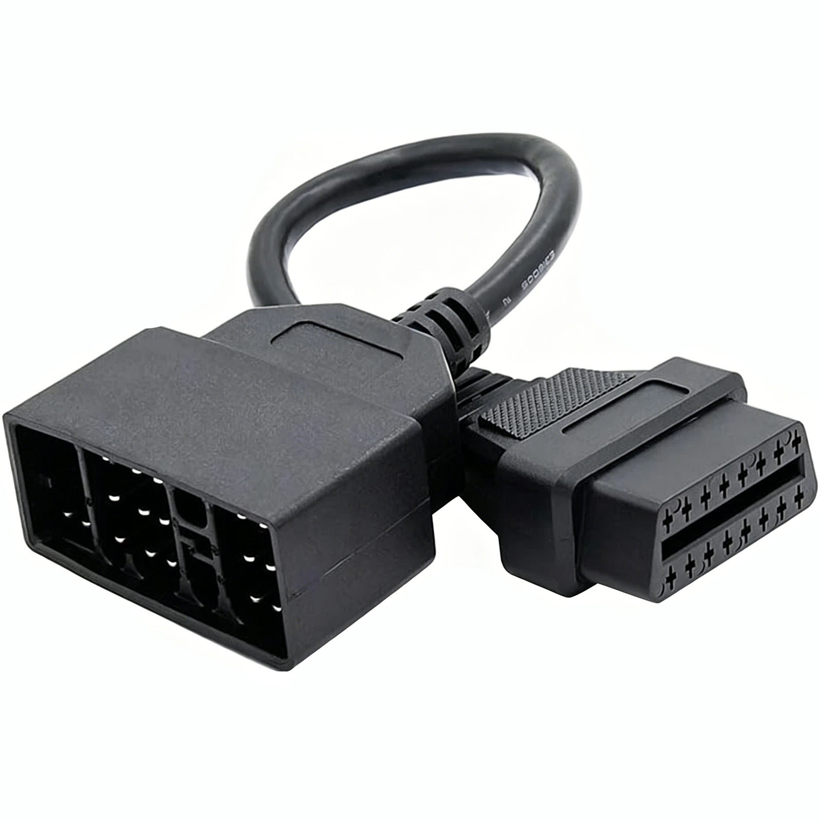 E-Car Connection 22 Pin OBD to 16 OBD2 Toyota-22 To 16-OBDII, Black