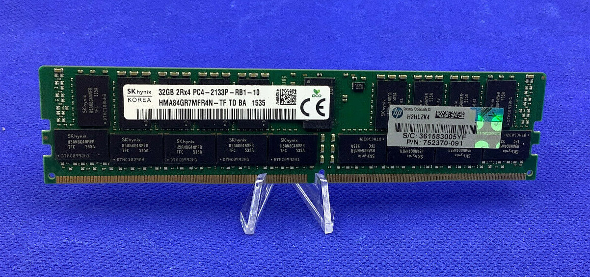 752370-091 HPE 32GB 2RX4 PC4-2133P ECC DDR4-17000 728629-B21 774175-001