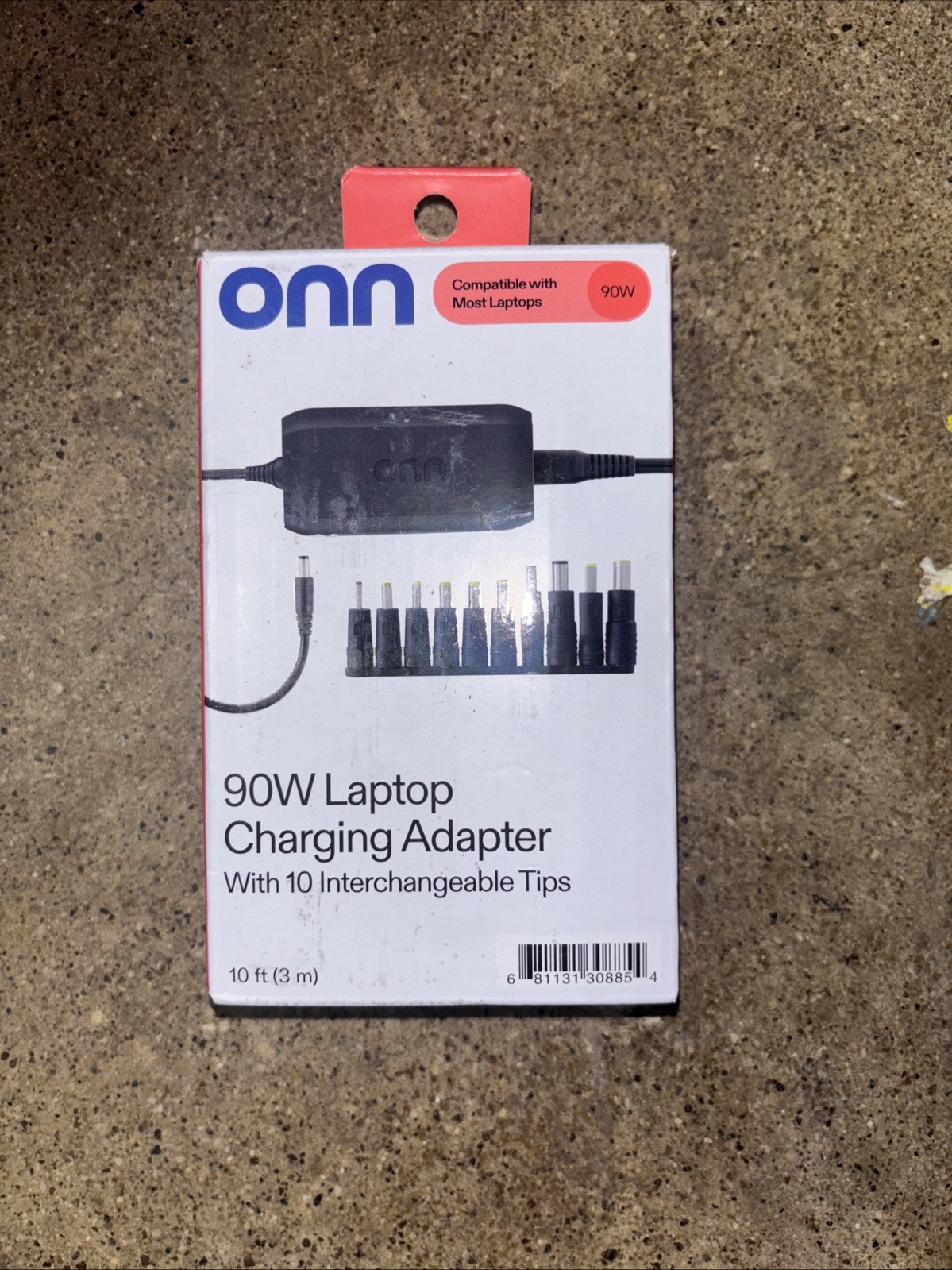 ONN 90W Laptop Charging Adapter With 10 Interchangeable Tips