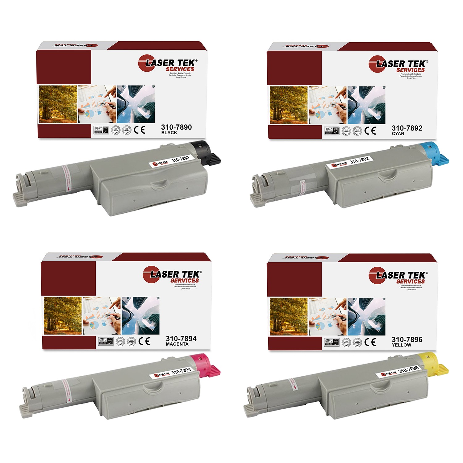 4Pk LTS 310-7890 310-7892 310-7894 310-7896 Compatible for Dell 5110 Cartridge