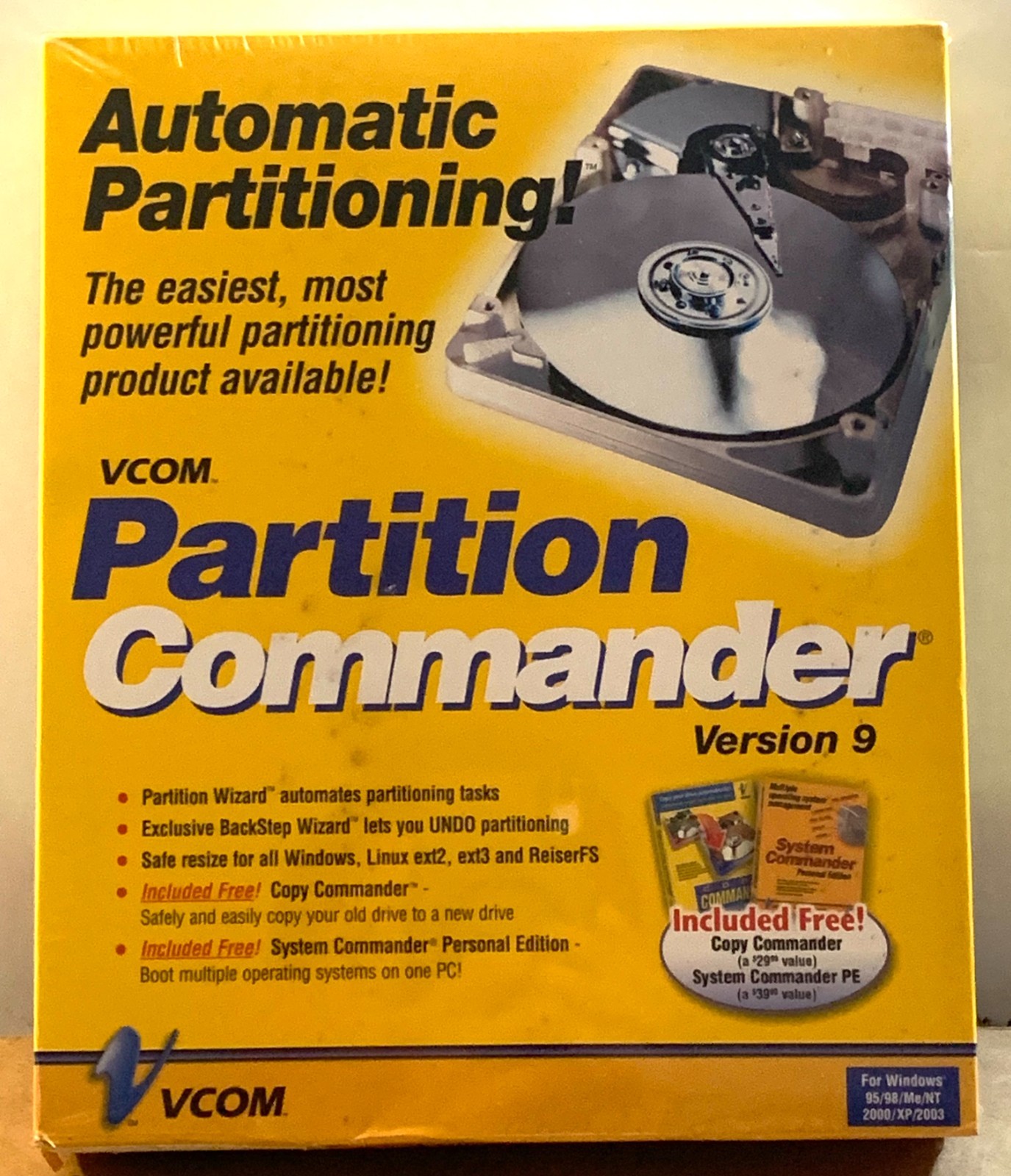 VCOM Partition Commander V9 PC Software ---NEW, FACTORY SEALED