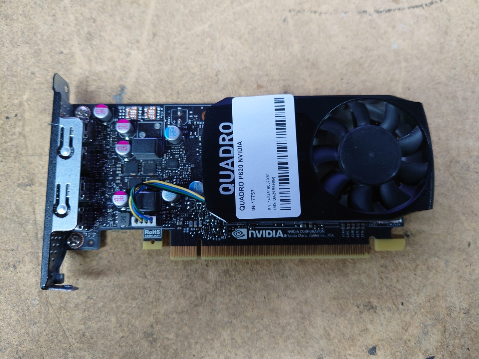 Nvidia Quadro P620 2GB GDDR5 4x Mini-DisplayPort GPU w/P330 Bracket