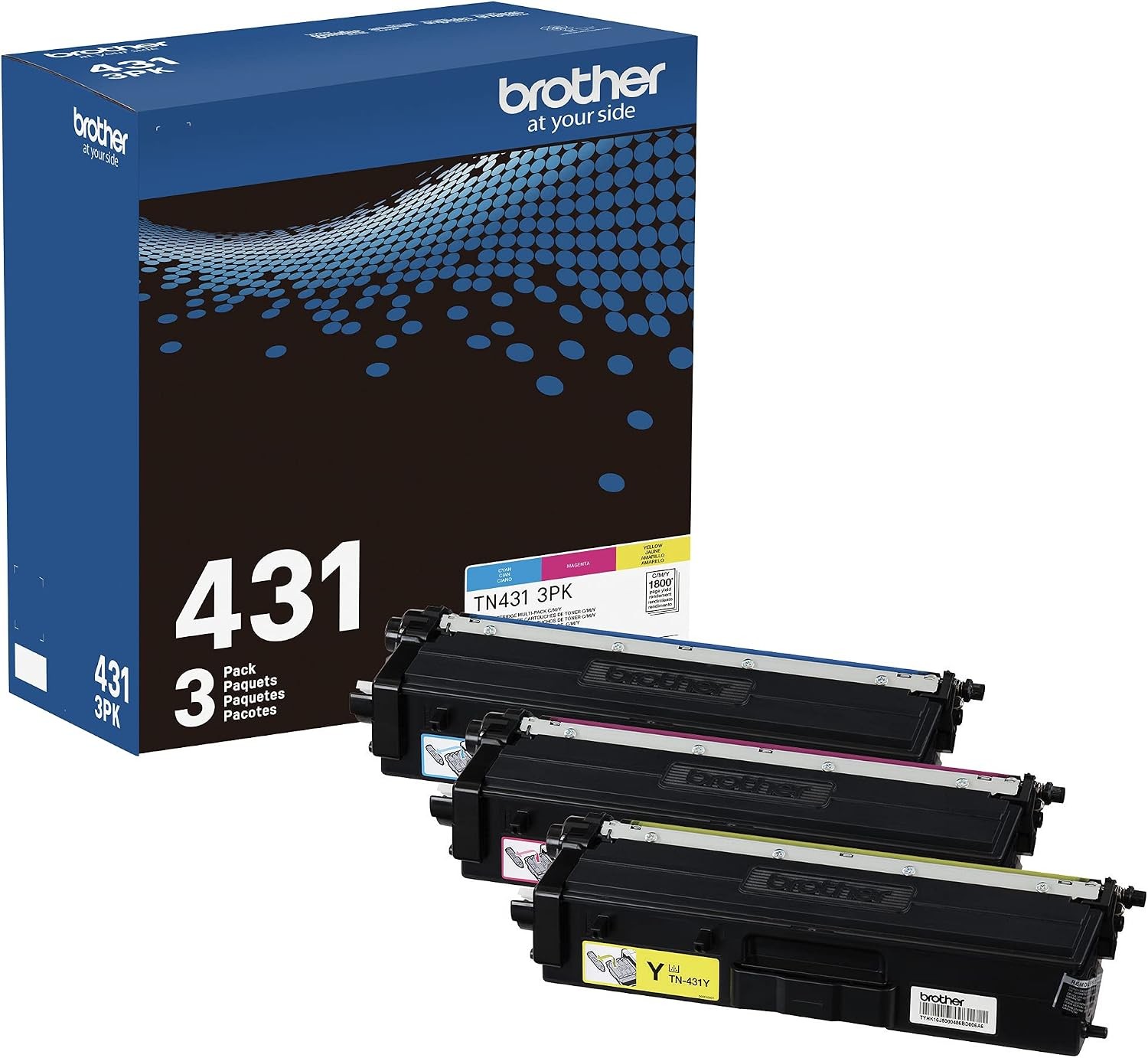 Brother Genuine TN4313PK Cyan Magenta Yellow Std Yield 3Pack Toner Cartridge New