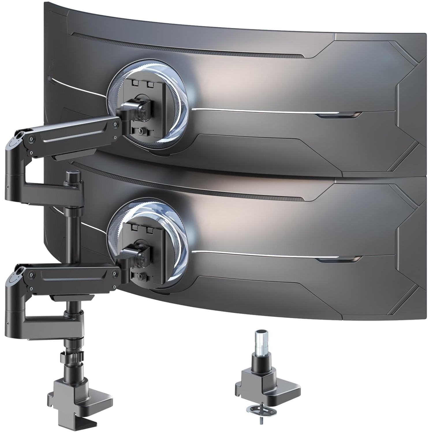 Ergonomic Dual Monitor Arm for Ultrawide 17-49" Screens - Sturdy & Stylish