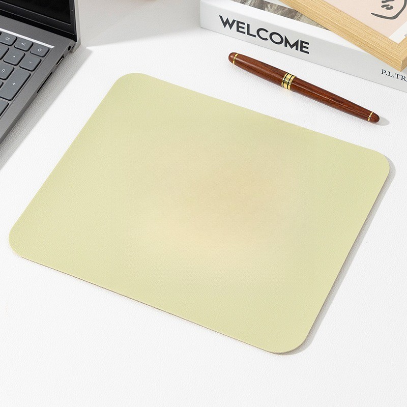 1pcs Faux Leather Mouse Pad for Computers Laptops Office Work Mouse Mat Pad Soft