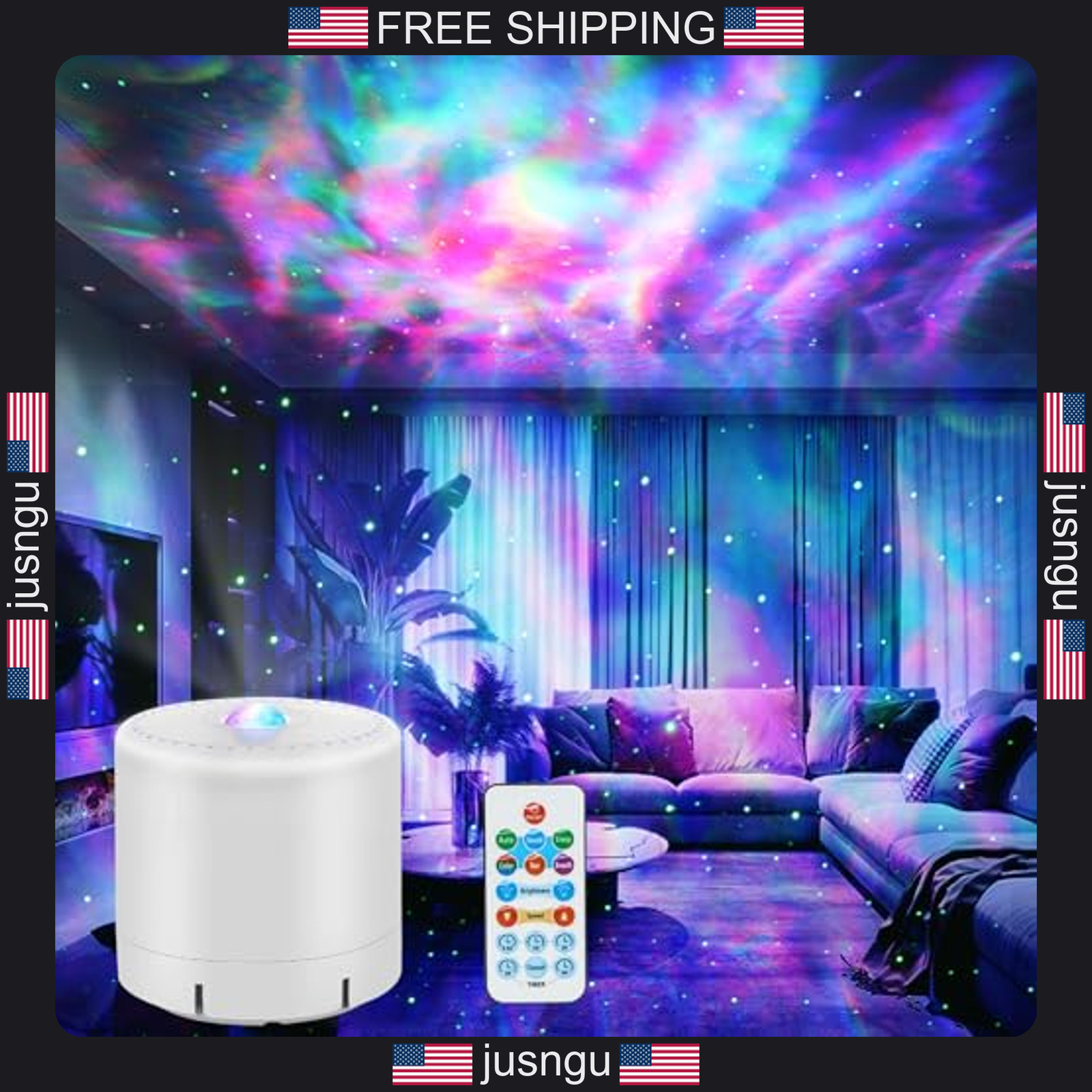 Galaxy Star Projector with Remote Control for Bedroom & Party Decor