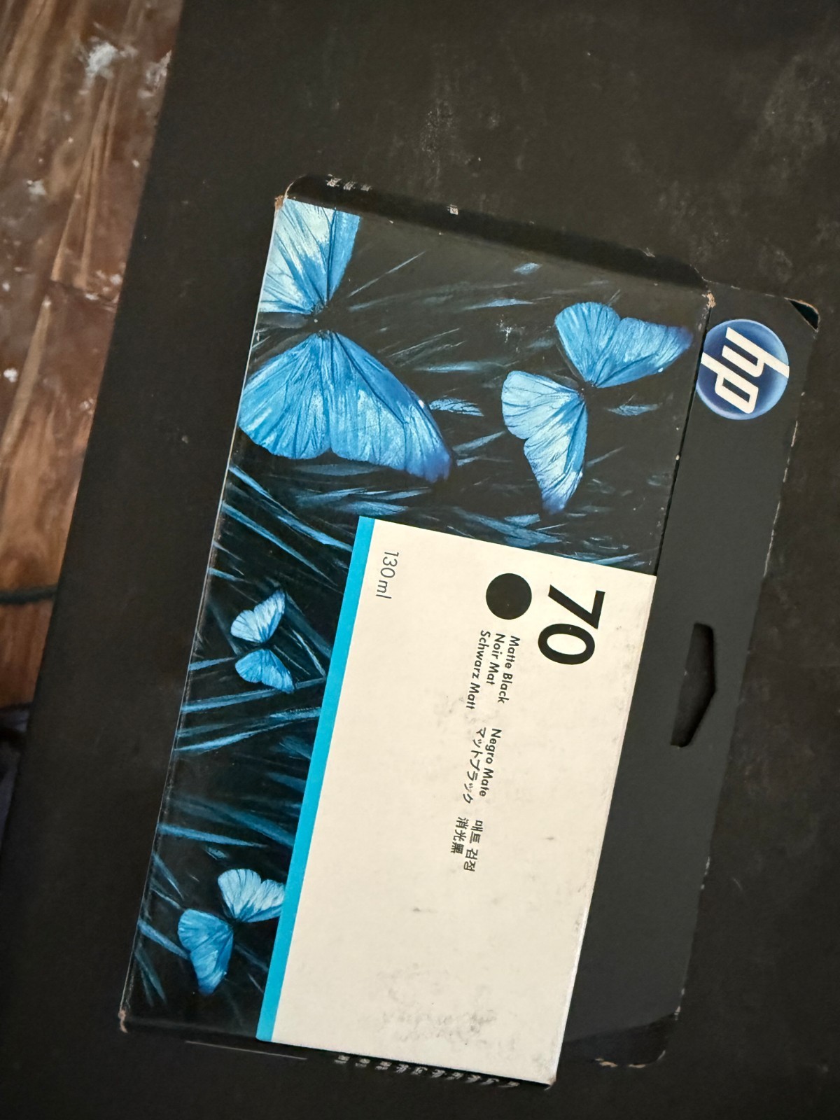Genuine HP 70 Matte Black Ink Cartridge C9448A Date: 2021