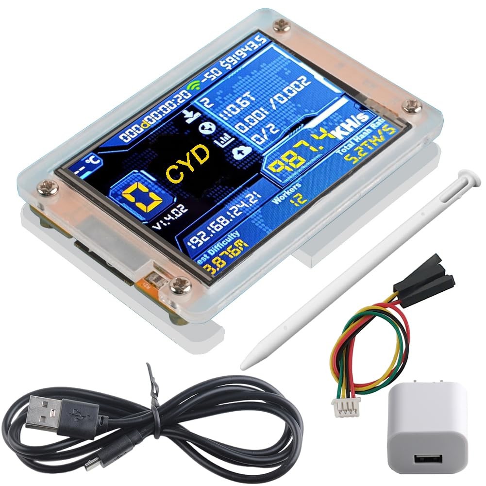 NerdMiner V2 ESP322432S028R 2.8 Inch Display Module Acrylic Case Adapter