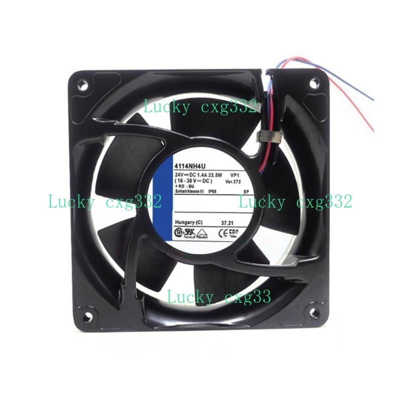 Cooling Fan For Ebmpapst 4114NH4U DC24V 1.4A 33.5W 12CM 2Lines New
