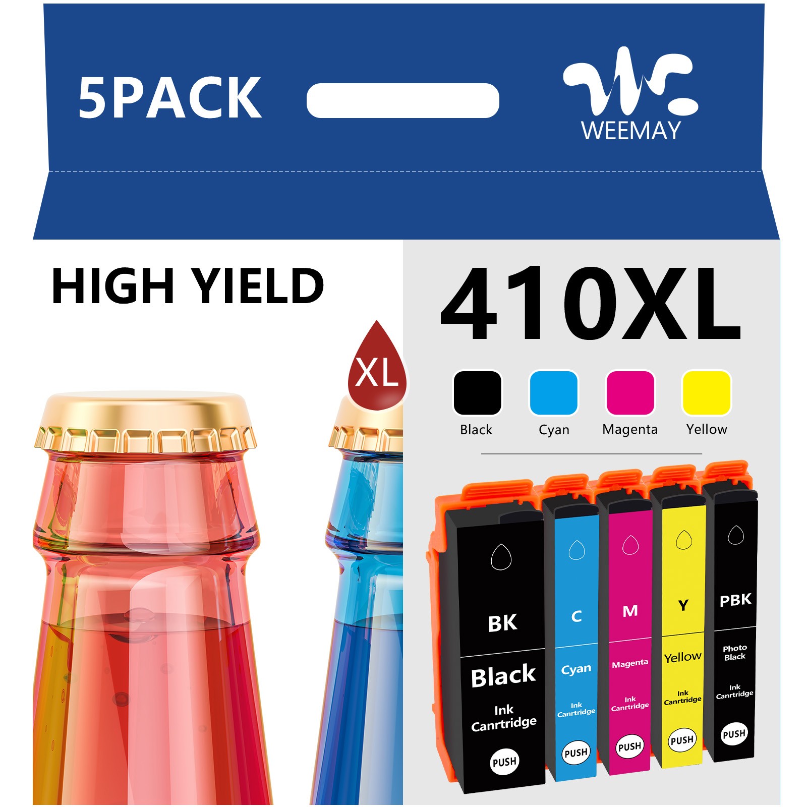 410xl T410xl Ink for Epson Expression XP-530 XP-630 XP-640 XP830 XP7100 10-Pack
