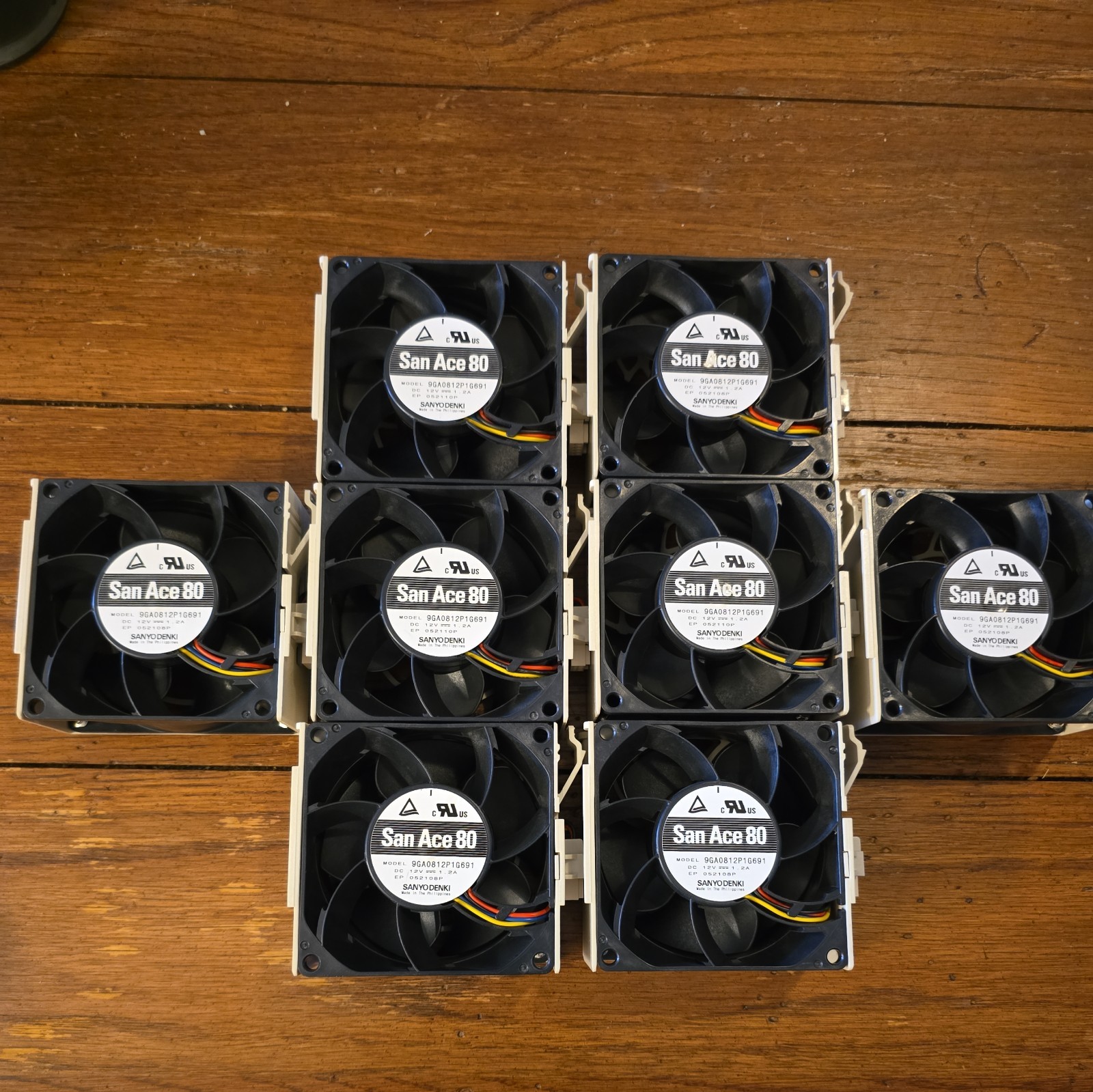 Lot of 8 Sanyo Denki San Ace 80 9GA0812P1G691 80mm 12V Server Fans
