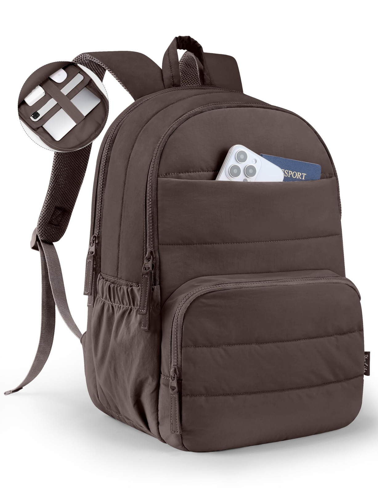 Uselike Travel Backpack for 16.53 x 11.4 x 8.46 inches, 27L, Dark Brown