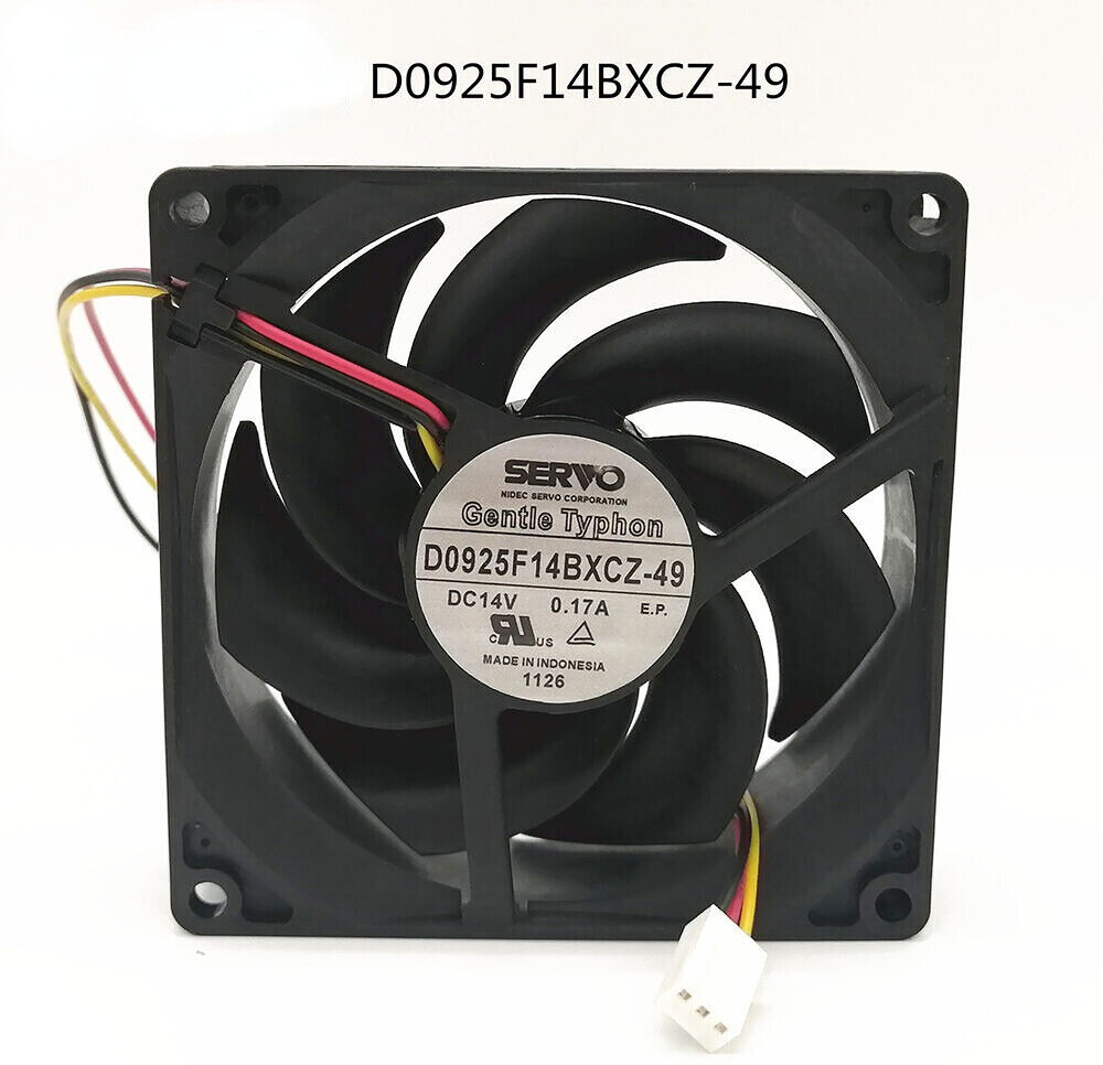 1pcs For SERVO GentleTyphoon D0925F14BXCZ-49 9CM 14V 0.17A 3-pin cooling fan