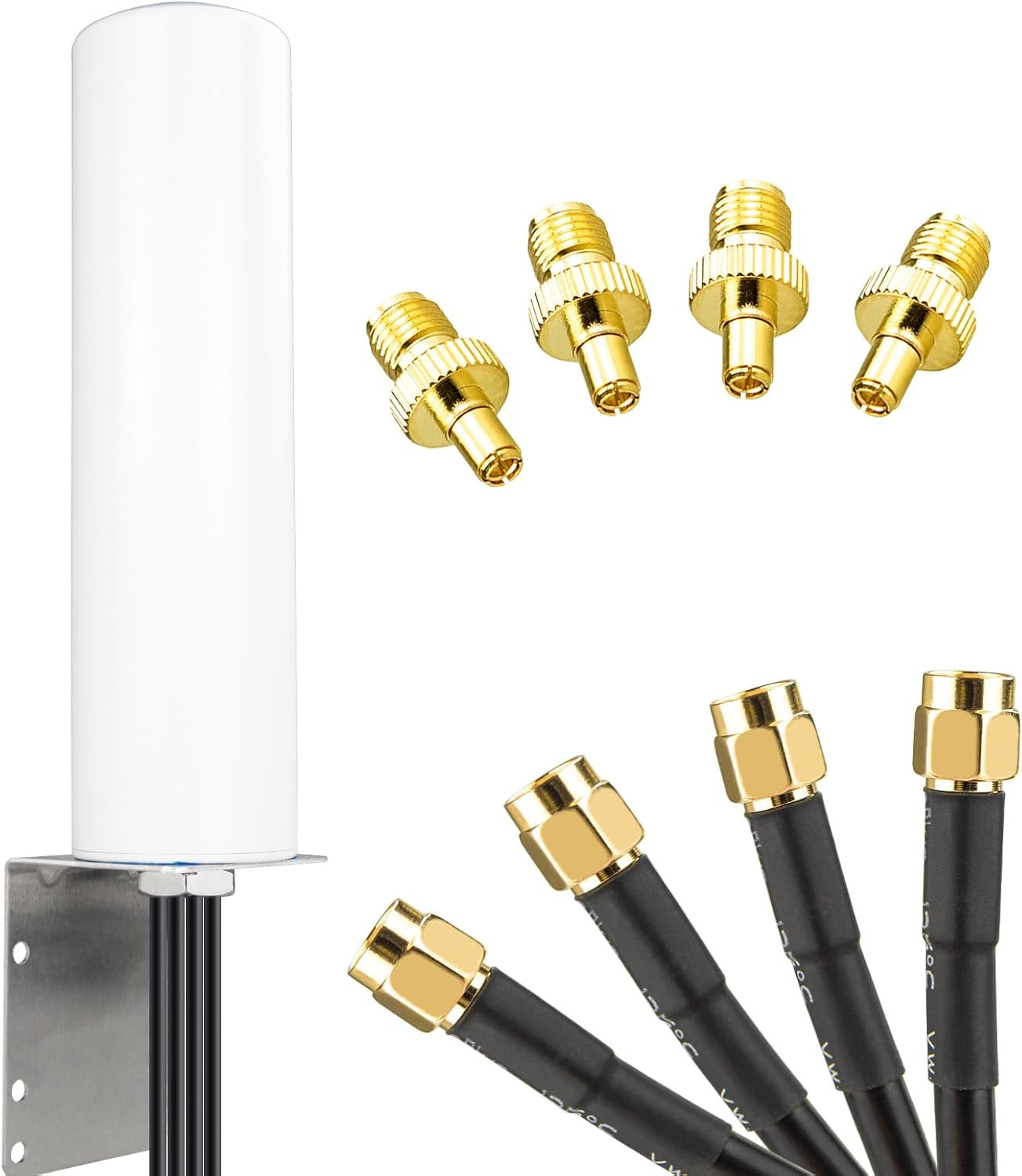 4X4 MIMO 5G 4G LTE Antenna 600-6000Mhz Omnidirectional Antenna with SMA TS9