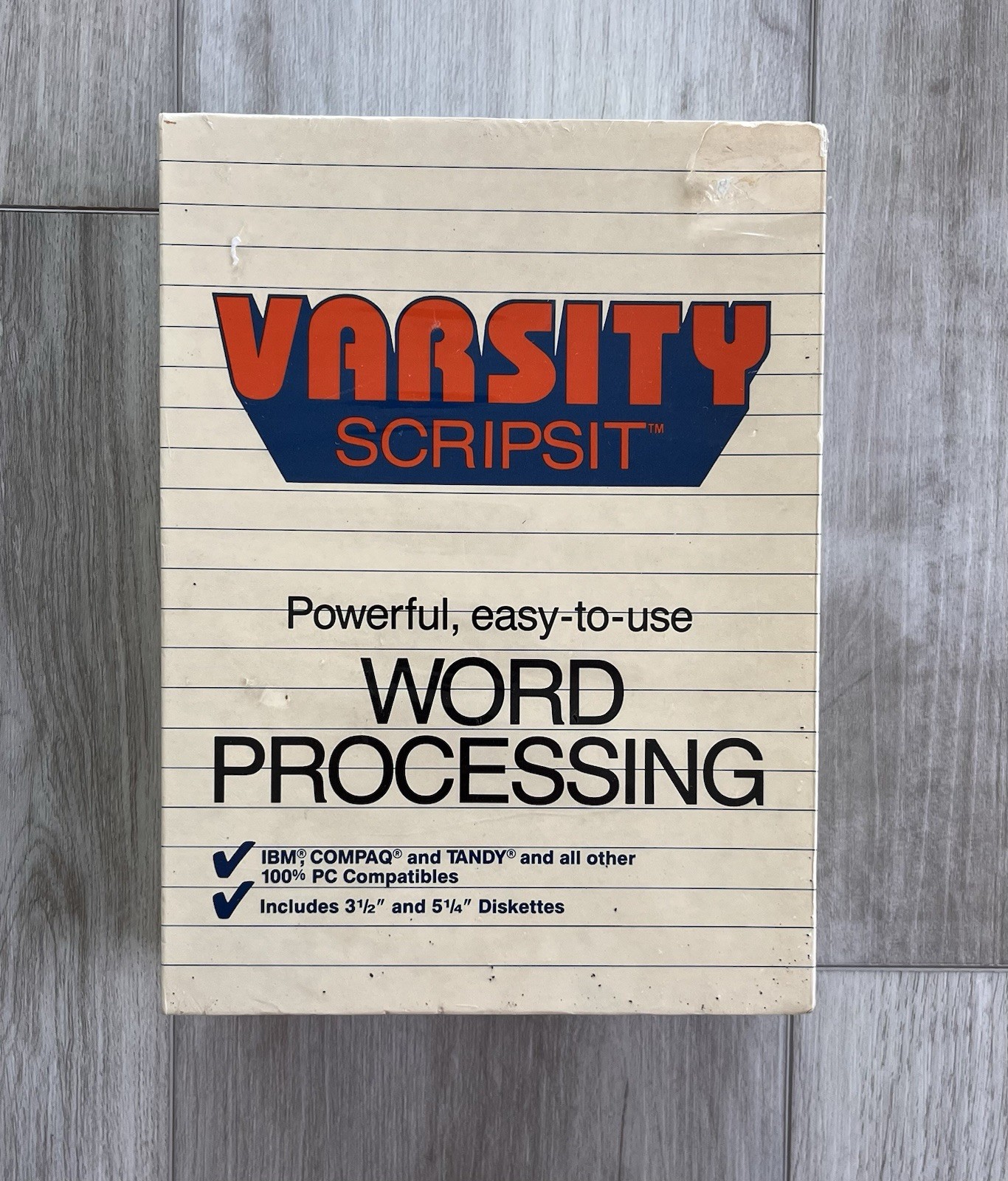 Vintage Tandy Computer Varsity Scripsit Word Processing 3.5 & 5.25 Disks SEALED