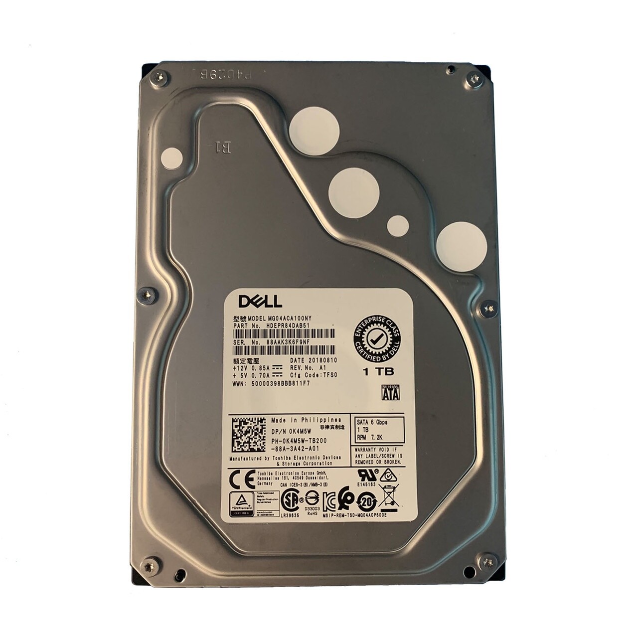 Dell 1TB 6Gbps  7200RPM HDD MG04ACA100NY Hard Drive Brand New