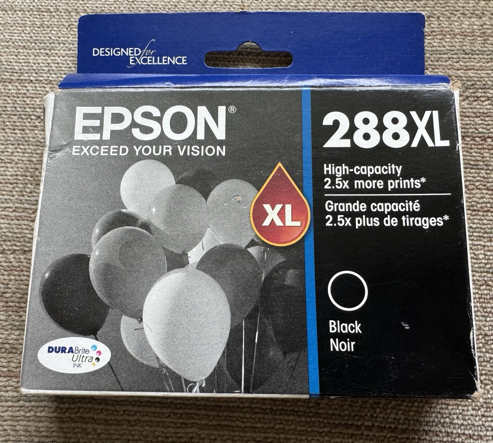 Genuine Epson 288XL Black Ink Cartridge EXP 03/2025 New Sealed in Box DuraBrite