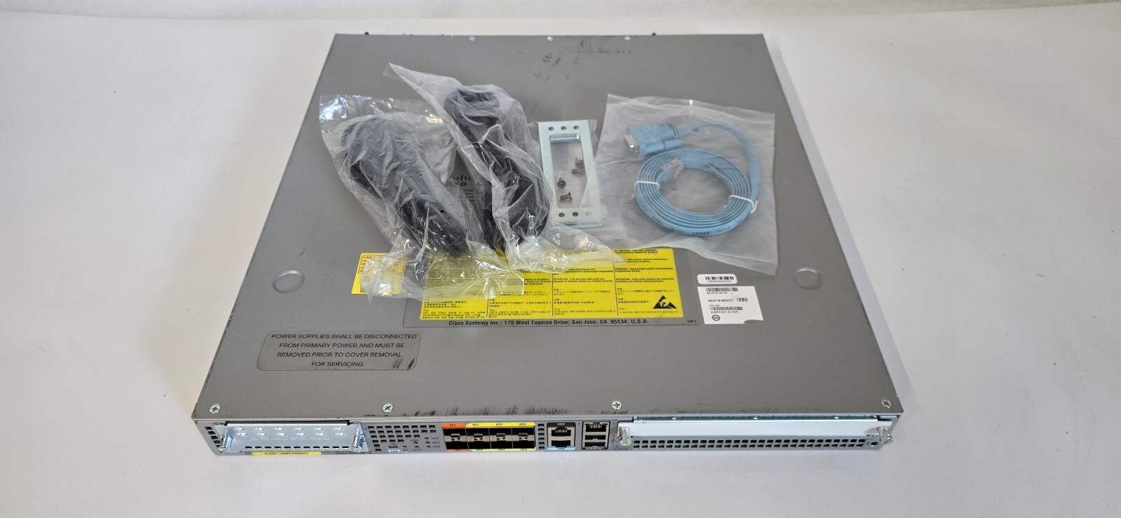Cisco ASR1001-X 6 Port Gigabit SFP 2 10G SFP 2 x ASR1001-X-PWR-AC Power Supply