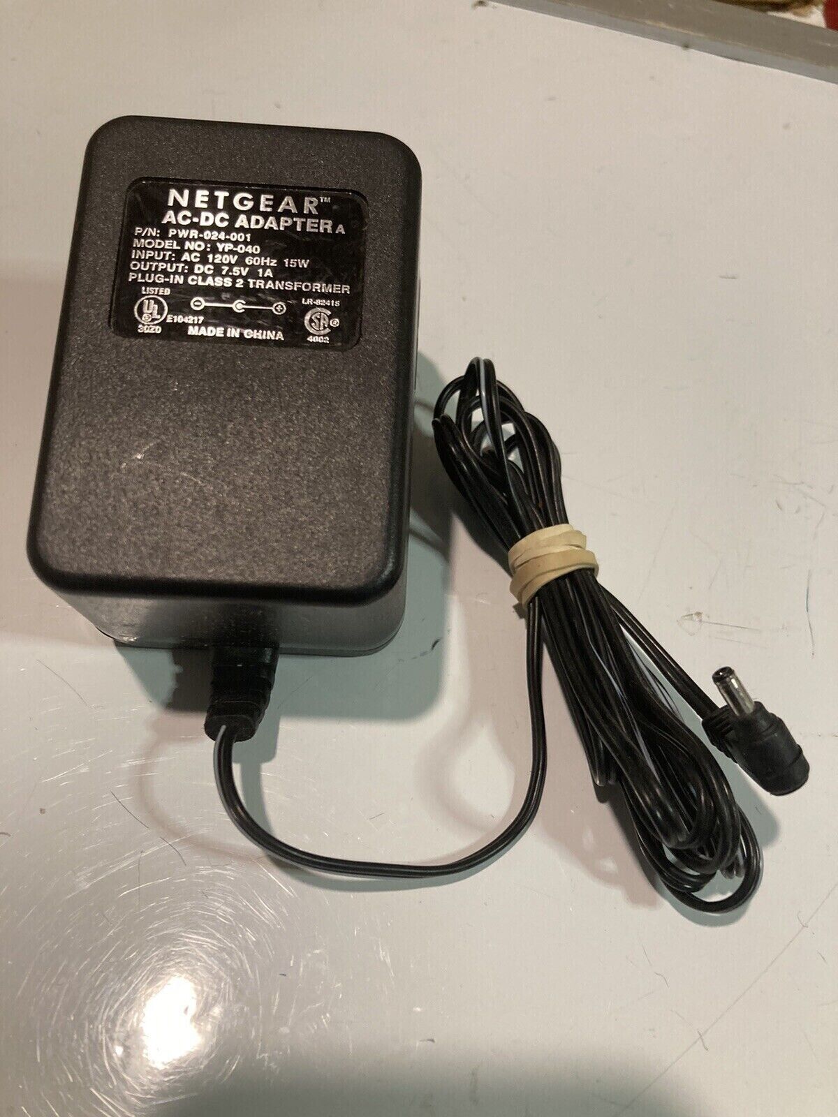 Genuine NETGEAR PWR-024-001 YP-040 Output 7.5V 1A Power Supply Adapter