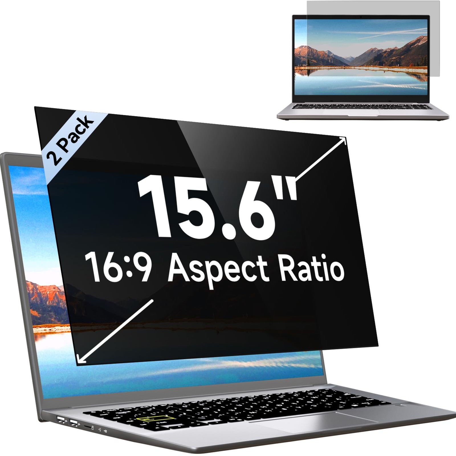 [2-Pack] 15.6'' Privacy Screen (16:9), [2 Pack] (16:9)
