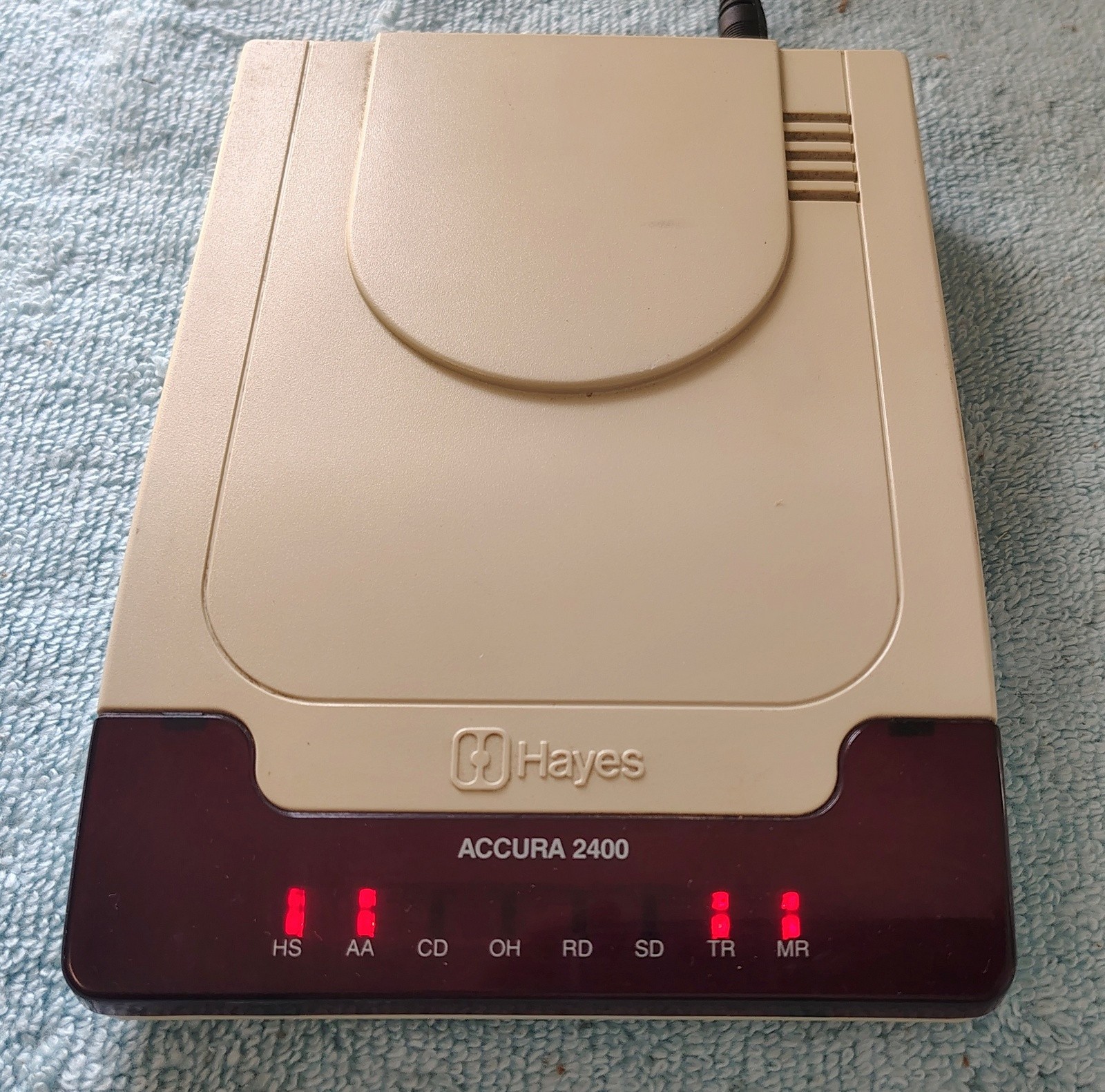 Hayes Accura 2400 Baud 5800AM RS232 Dial-Up Modem w/ AC Adapter Power Tested