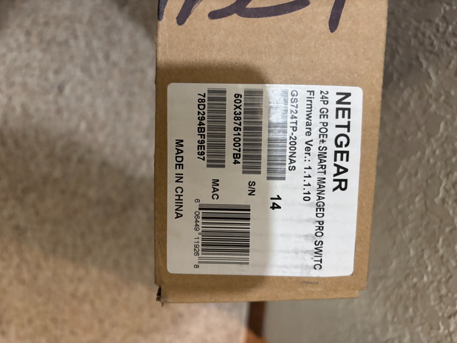 Netgear GS724TP-200NAS 24-Port Gigabit PoE+ Smart Managed Pro Switch Open Box