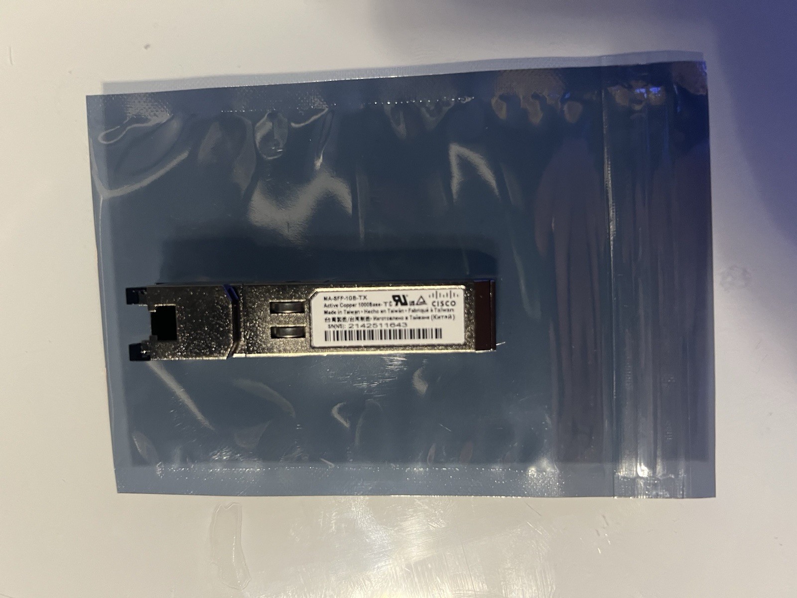 Cisco Meraki MA-SFP-1GB-TX SFP Transceiver Module