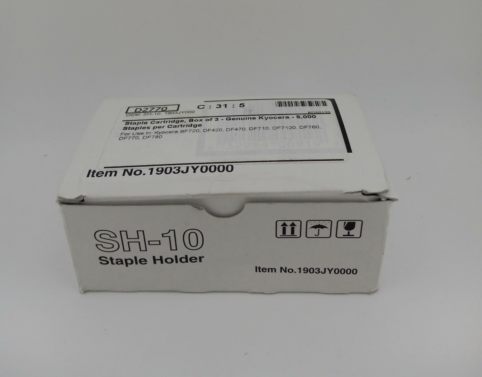 Kyocera SH-10 1903JY0000 Genuine OEM Staple Cartridges 3-Pack 15000 Staples