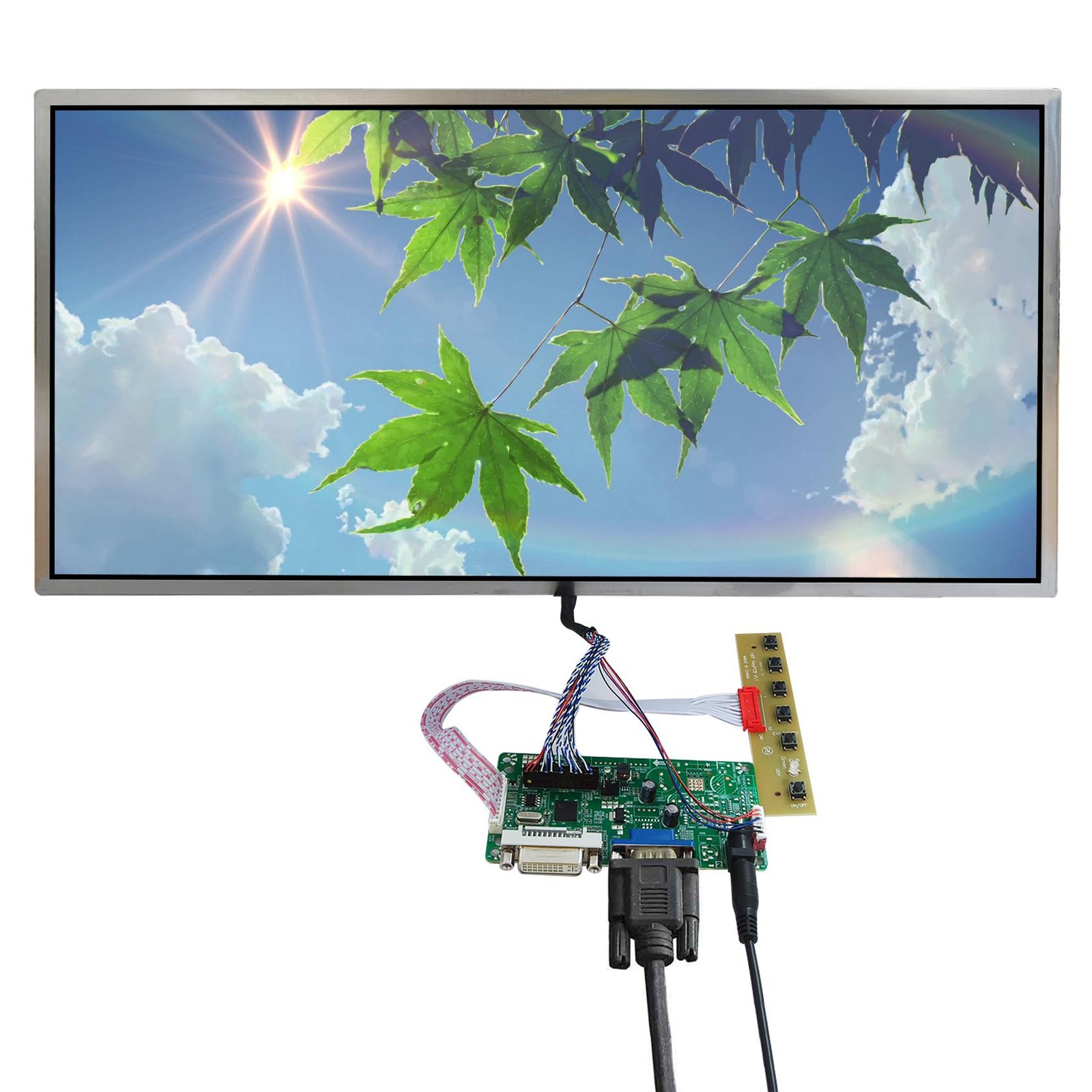 DVI VGA LCD Controller Board 17.3inch 1600x900 LCD Screen