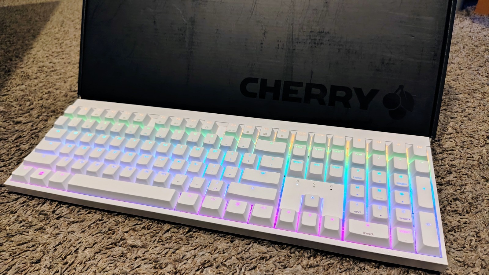 CHERRY MX 2.0S RGB Mechanical Gaming Keyboard MX Black Switch White Wired