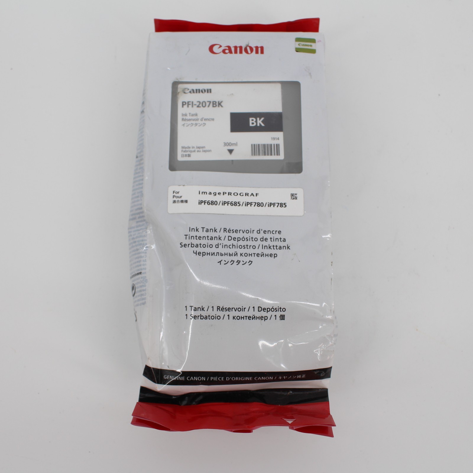 Canon PFI-207BK Black Ink Tank Exp 2019 Genuine OEM