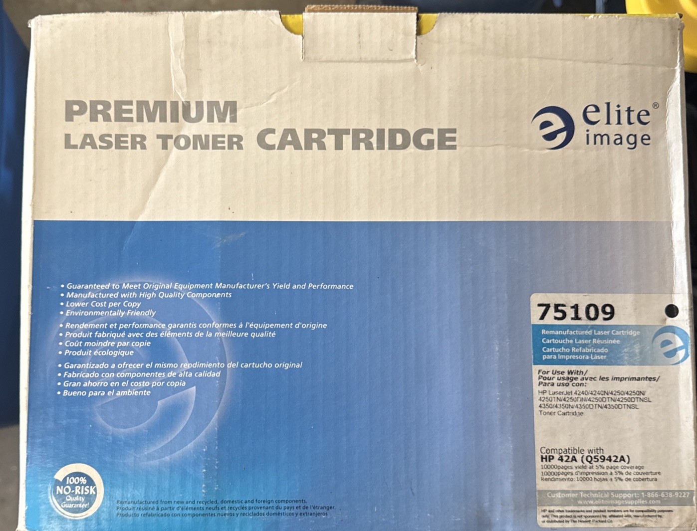 NEW Elite Image  Laser Toner Cartridge 75109 Black for HP 42A - 10,000 Pages