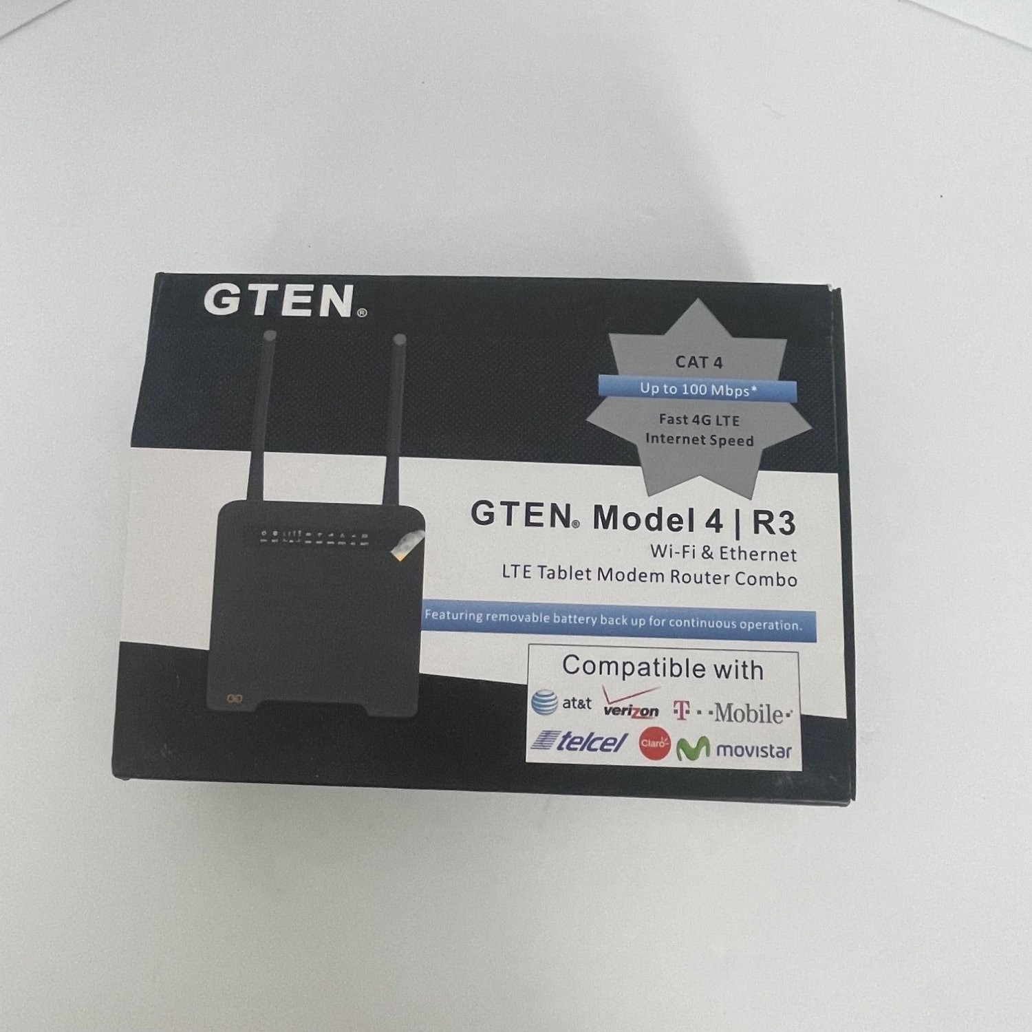 GTEN Model 4 R3 4G LTE Modem Router Combo Unlocked CAT 4 100 Mbps WiFi Dual-Band
