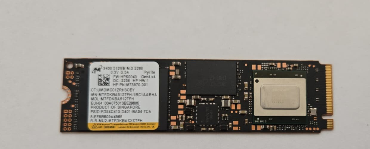 HP Micron 512GB MTFDKBA512TFH-1BC1AABHA M.2 2280 Gen4 x4 M73970-001