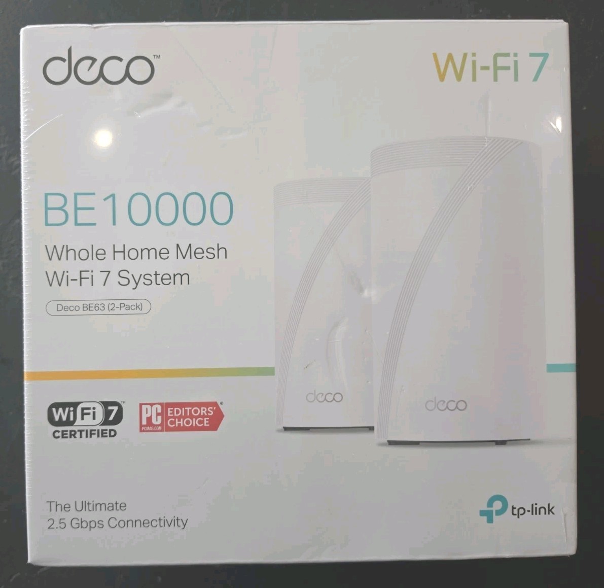 New TP Link Deco BE10000 Whole Home Mesh Wi-Fi 7 System Two Pack