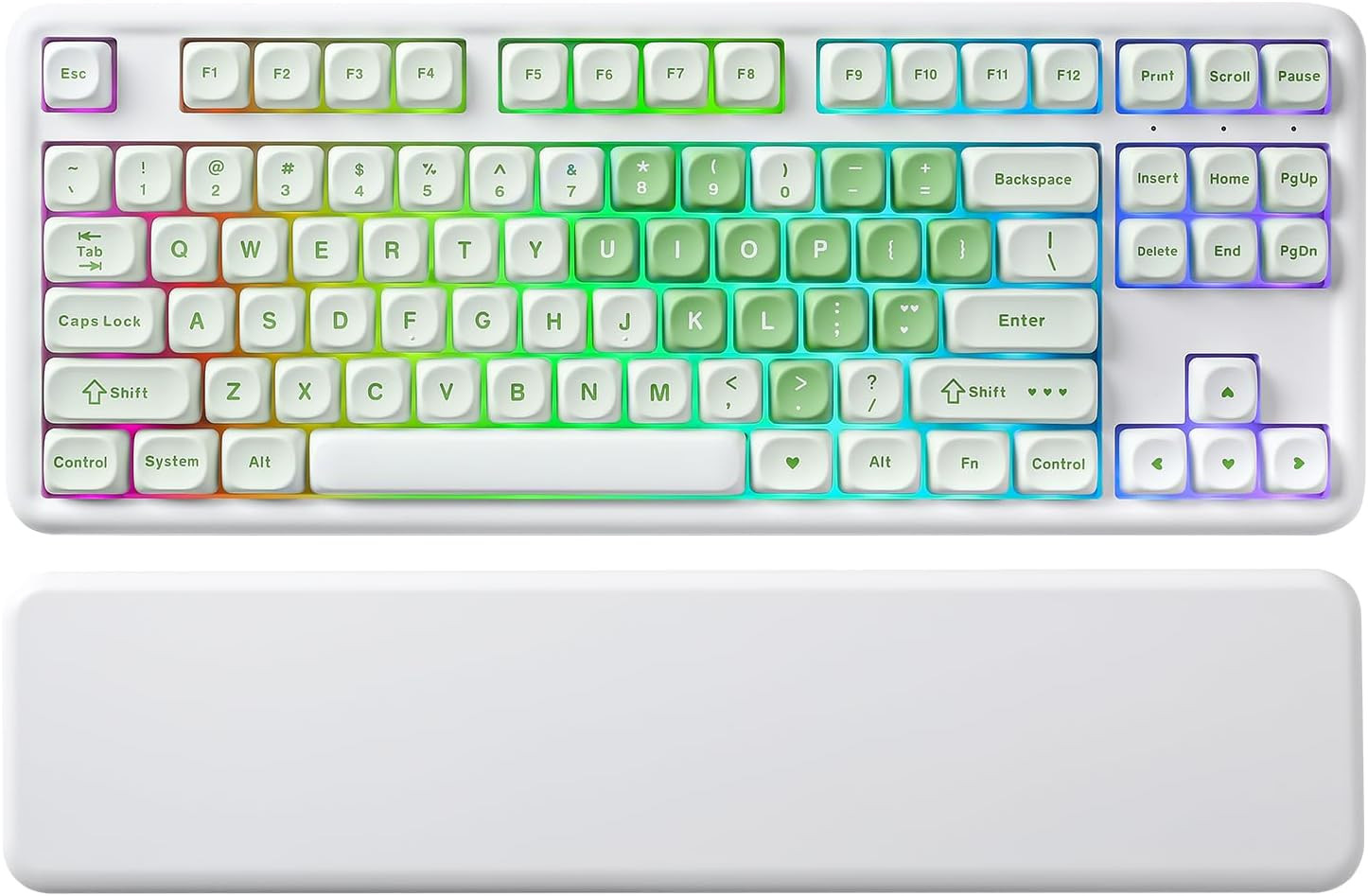 YUNZII B87 TKL Wireless Mechanical Keyboard Matcha Cocoa Switch